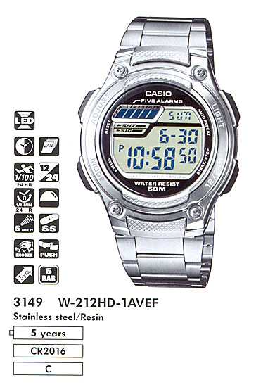 Casio W-212HD-1A